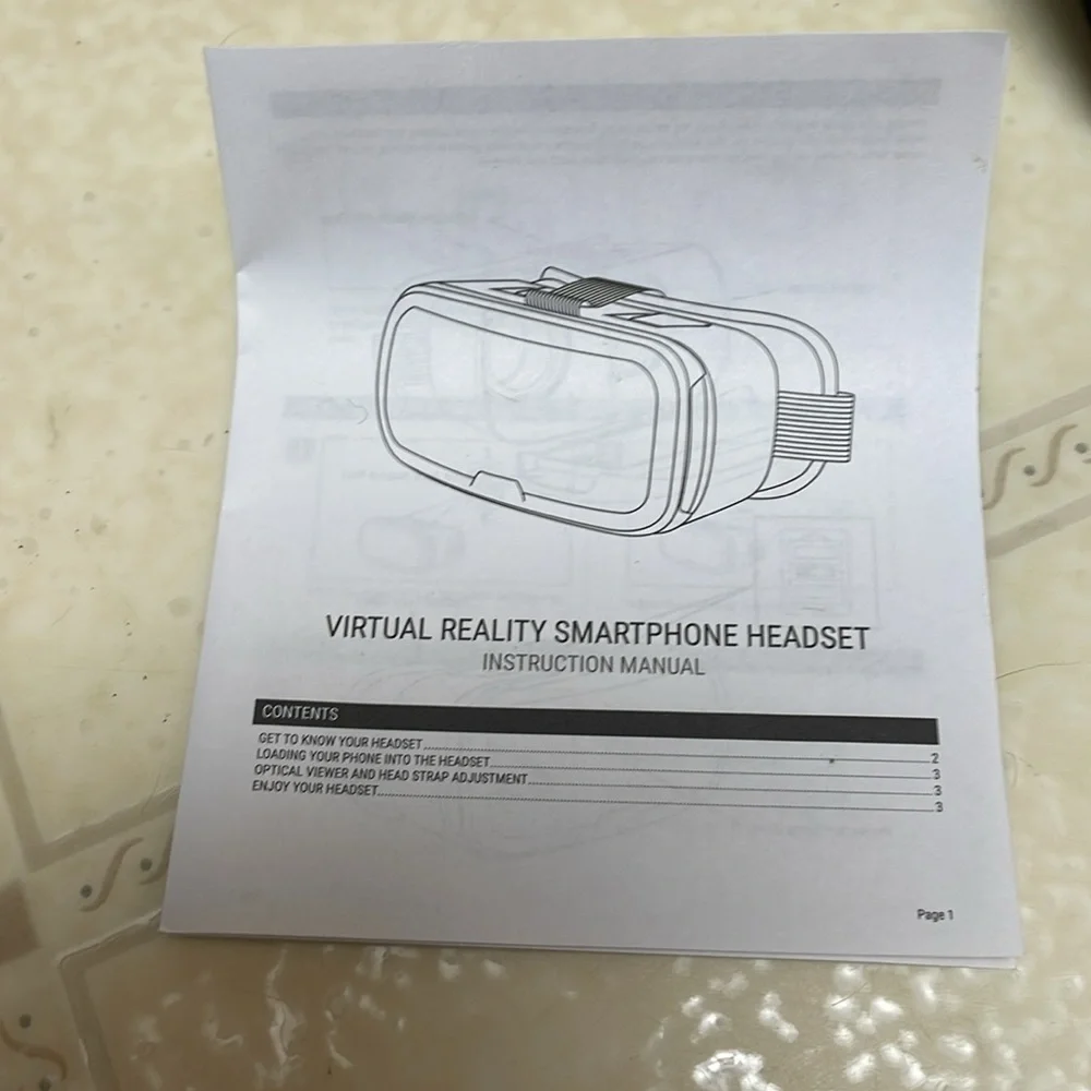 Onn Red Virtual Reality Smartphone Headset